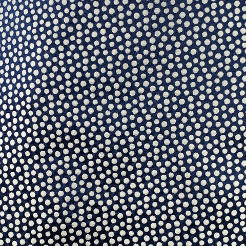 PAUW Size L Navy Cream Silk Dots Pleated Skirt