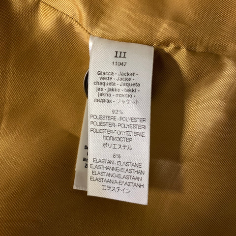 FORTE_FORTE Size M Gold Metallic Notch Lapel Jacket  Blazer