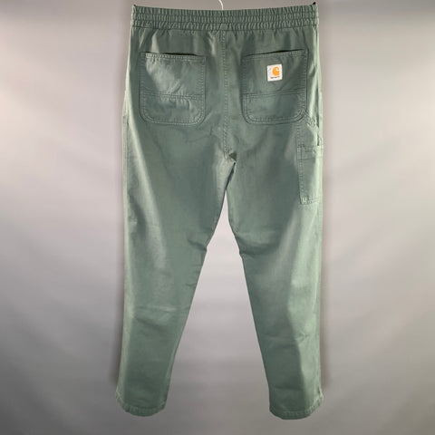 CARHARTT Size M Green Cotton Elastic Waistband Casual Pants