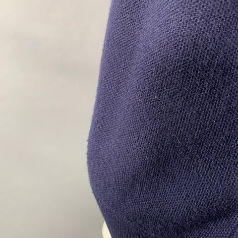 TSE Size M Navy Waffle Knit Cashmere Crew Neck Pullover