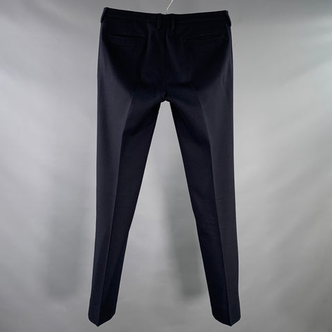 PAUL SMITH Size 32 Navy Wool Tapered Zip Fly Dress Pants