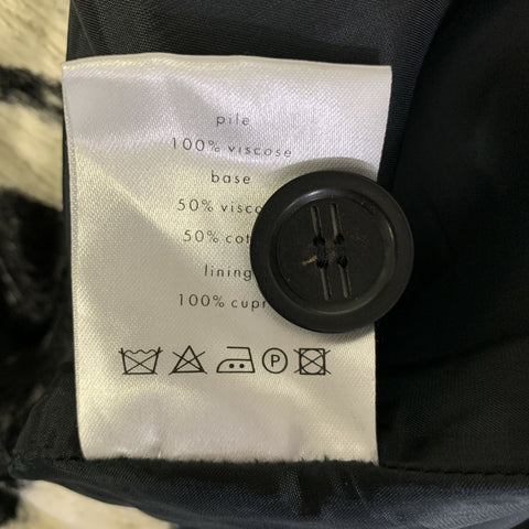 AERON Size 8 Black White Viscose Plaid Mini Mini Skirt