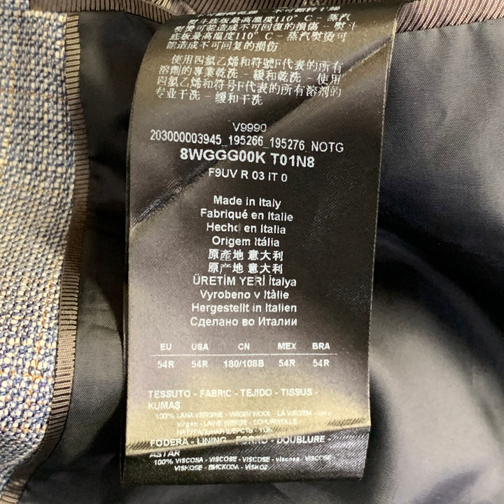 GIORGIO ARMANI Size 44 Regular Grey Blue Woven Wool Sport Coat