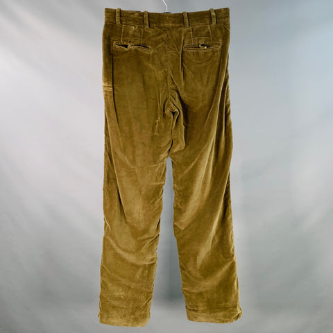 MARC by MARC JACOBS Size 32 Khaki Cotton Velvet Flat Front Straight Casual Pants