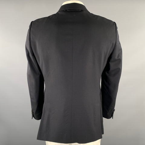 GUCCI Size 42 Navy Solid Wool Notch Lapel Sport Coat