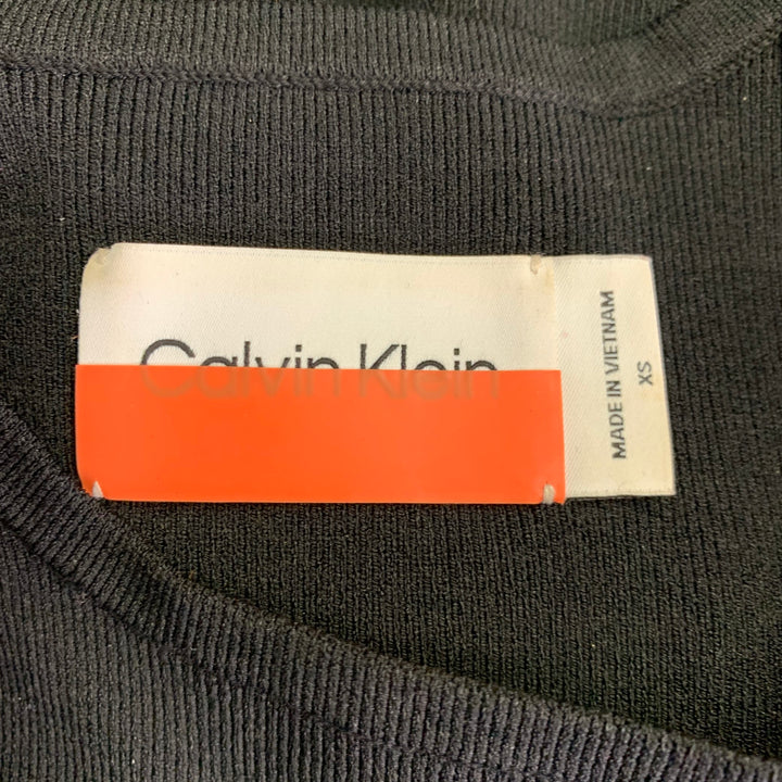 CALVIN KLEIN Size XS Black Jersey Rib Knit Tank Dress