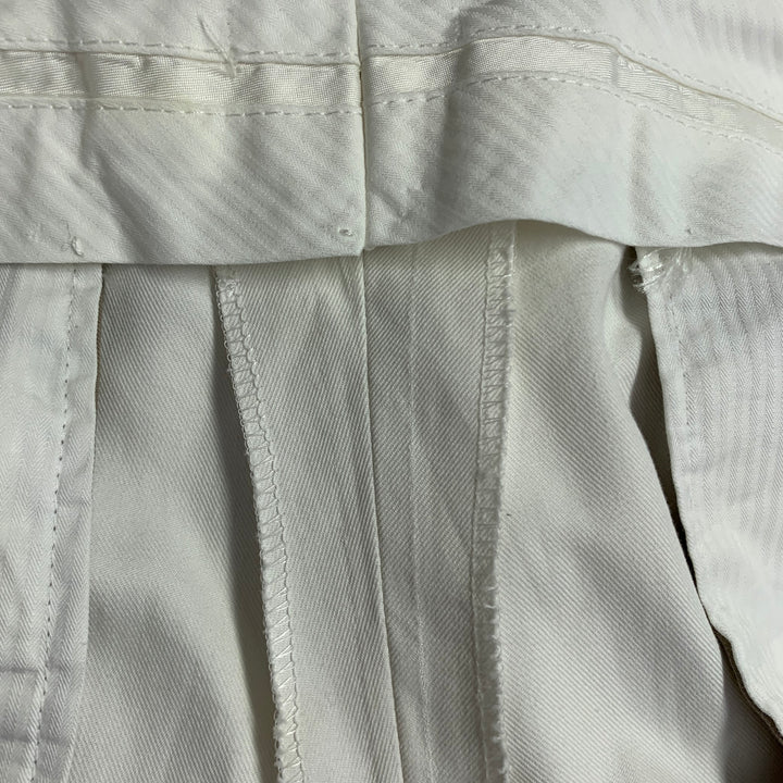 SUIT SUPPLY Size 42 Regular White Cotton Notch Lapel Suit
