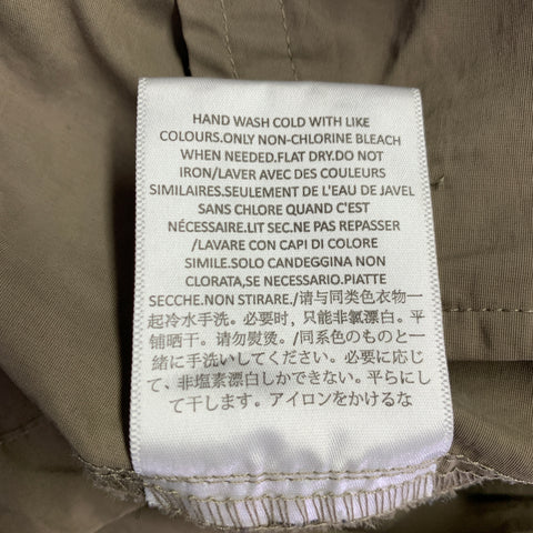 ESSENTIALS Size L Tan Cotton Nylon Logo Half Zip Jacket
