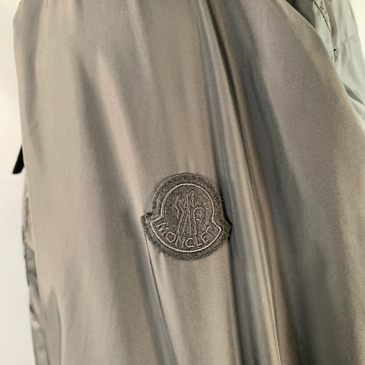 MONCLER Size XXL Black Polyamide Snaps Windbreaker Jacket
