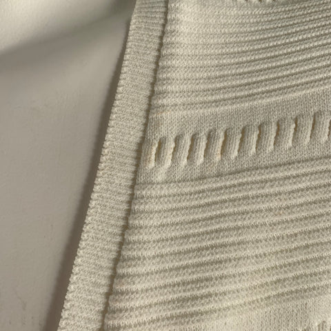 DSQUARED2 Size M White Rayon Polyamide Textured Short Sleeve Dress
