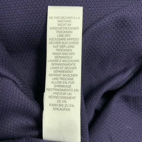PAUL SMITH Size L Purple Textured Cotton One Pocket Long Sleeve Shirt