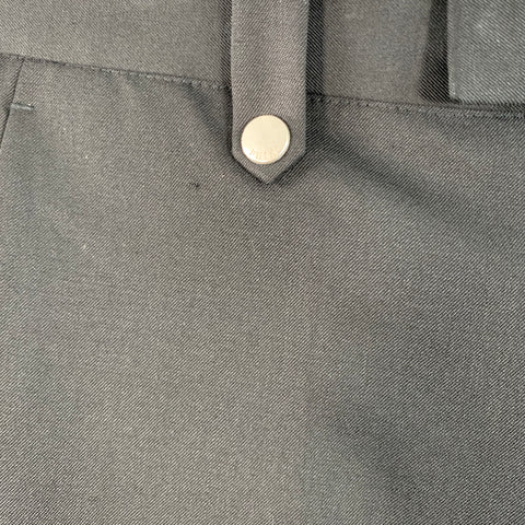 PHIX Size 34 Black Wool Blend Twill Flat Front Dress Pants