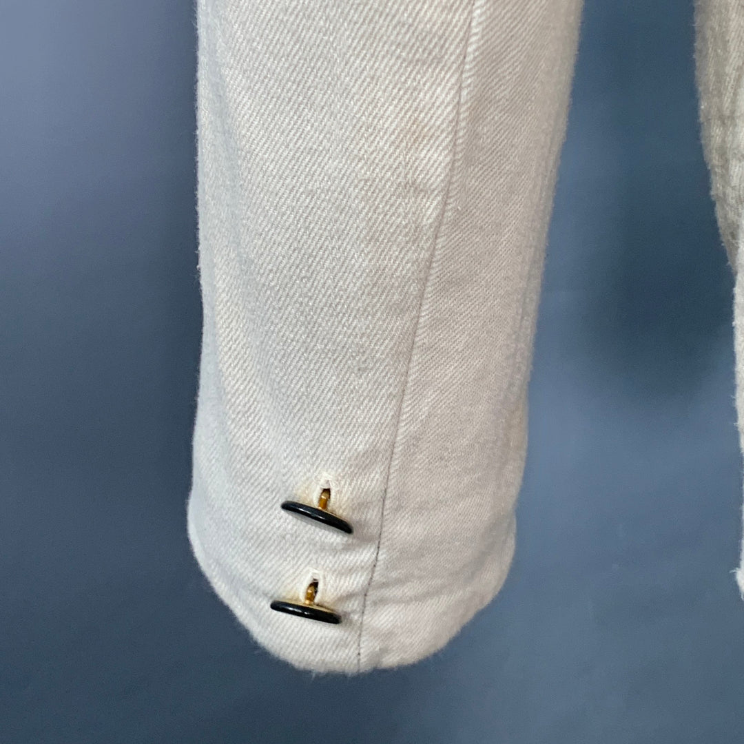 NICE COLLECTIVE Size M Beige Brown Textured Cotton Jacket