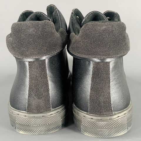BADGLEY MISCHKA Size 10 Teddy Black Leather Sneakers