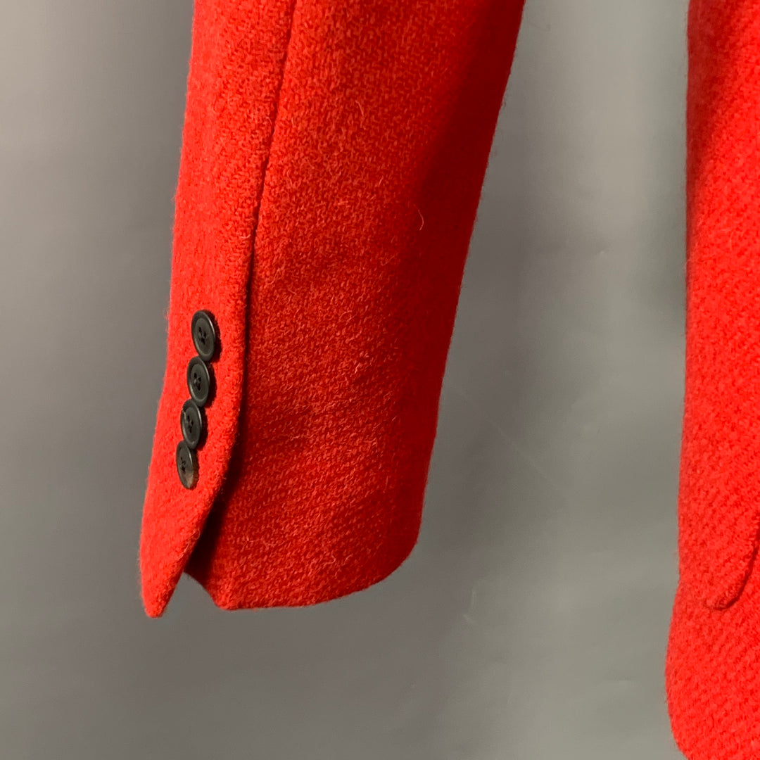 TODD SNYDER Size 40 Regular Orange Wool Tweed Single Breasted Notch Lapel Suit