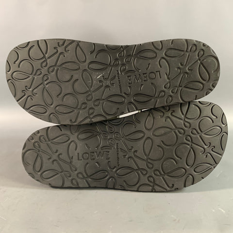 LOEWE Size 12 Green Textured Suede Chukka Lace Up Shoes