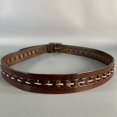 Ceinture JOHN VARVATOS en cuir marron taille 38
