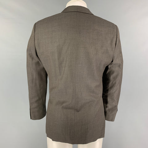 CALVIN KLEIN COLLECTION Size 36 Grey Wool Notch Lapel Sport Coat
