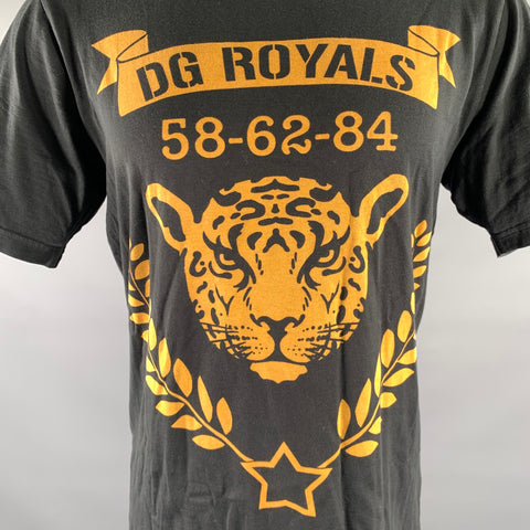 DOLCE & GABBANA Size XS Black Camel Graphic Cotton Crew-Neck T-shirt
