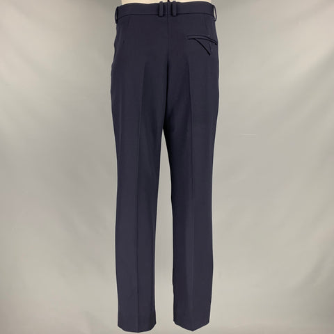 BOTTEGA VENETA Size 36 Navy Wool Blend Zip Fly Dress Pants