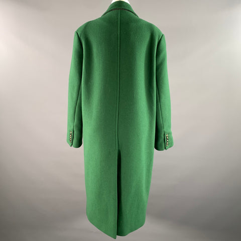 MICHAEL by MICHAEL KORS Size XS Green Wool Blend Peak Lapel Coat