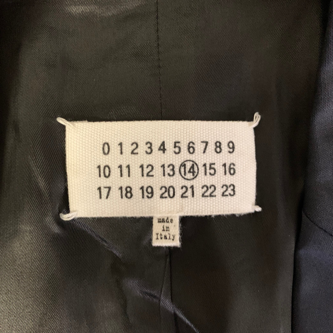 MAISON MARGIELA Size 42 Navy Wool Notch Lapel Sport Coat