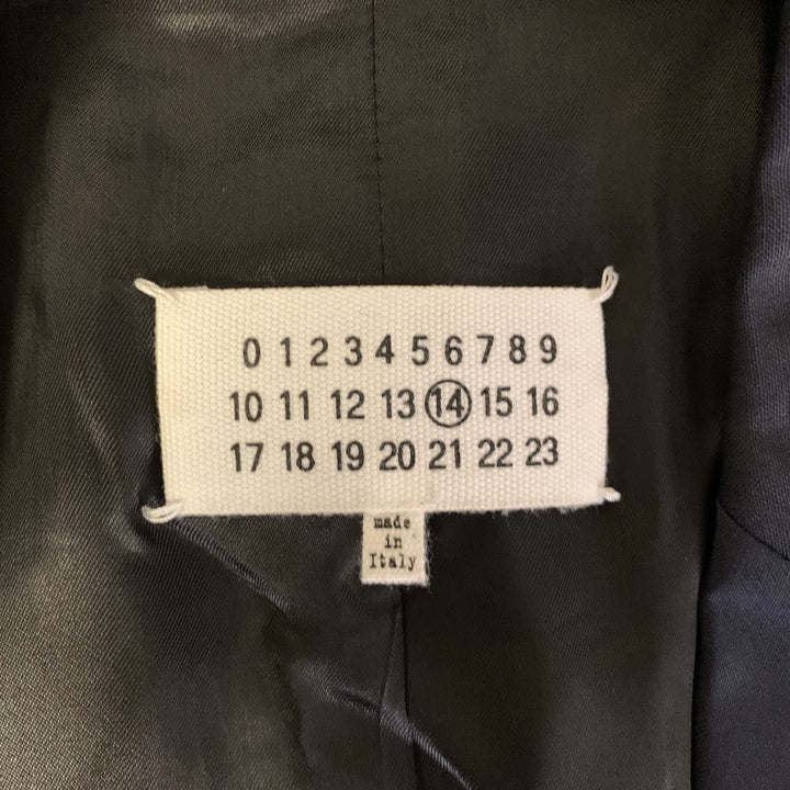MAISON MARGIELA Size 42 Navy Wool Notch Lapel Sport Coat