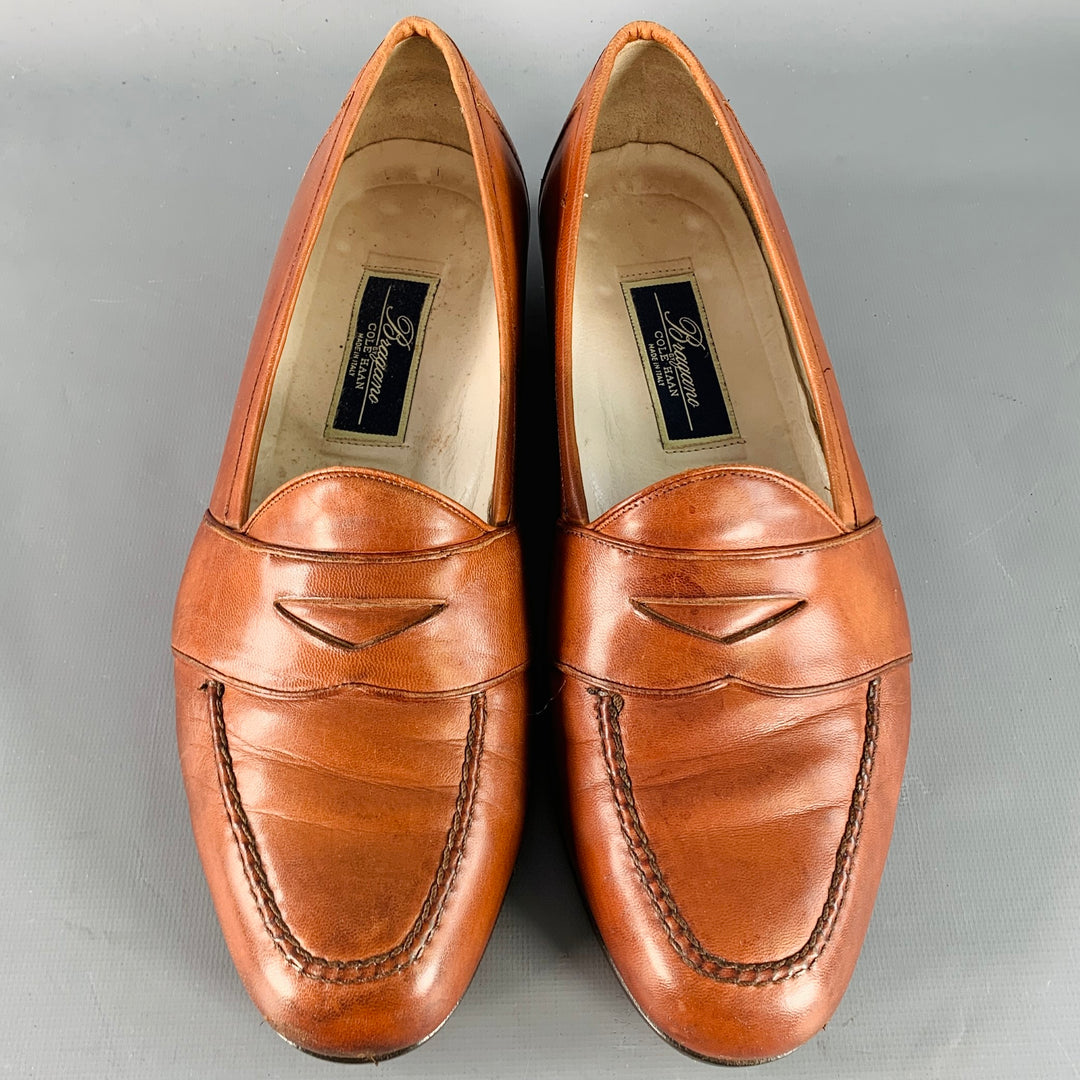 COLE HAAN Size 10 Brown Leather Penny Loafers