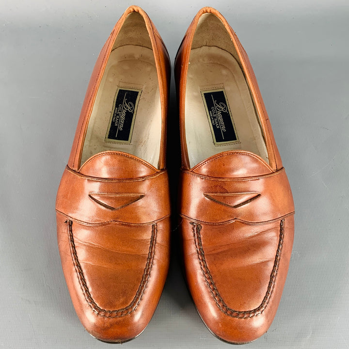 COLE HAAN Size 10 Brown Leather Penny Loafers