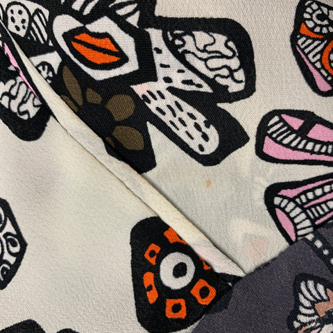 DOROTHEE SCHUMACHER Size XL White Multi-Color Viscose Silk Print Long Dress