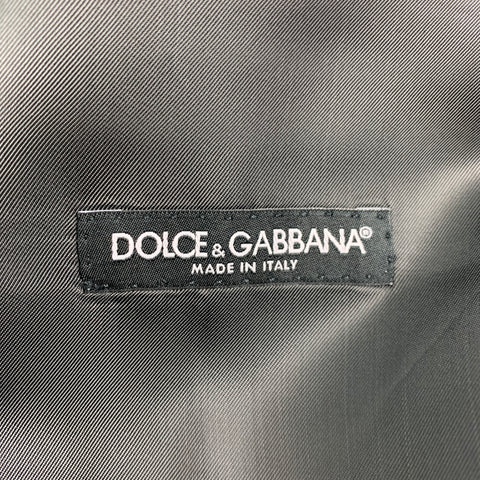 DOLCE & GABBANA Size 46 Charcoal Iridescent Wool Mohair Vest