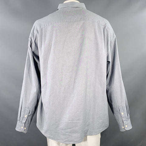 VISVIM Size XXL Blue Cotton Button Down Collar One Pocket Long Sleeve Shirt