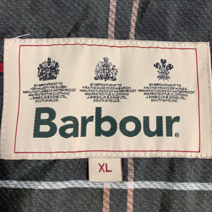 BARBOUR Size XL Finn Navy Quilted Polyamide Zip Up Puffer Vest