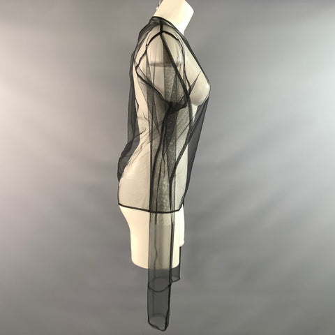NOIR KEI NINOMIYA Size S Black Sheer Dress Top