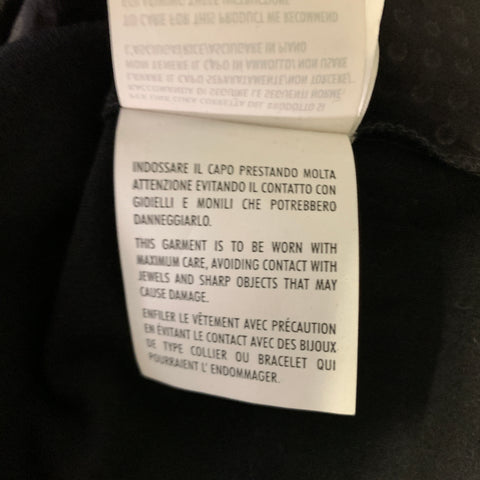 GUCCI Size One Size Black Studded Silk Crew Neck T Shirt
