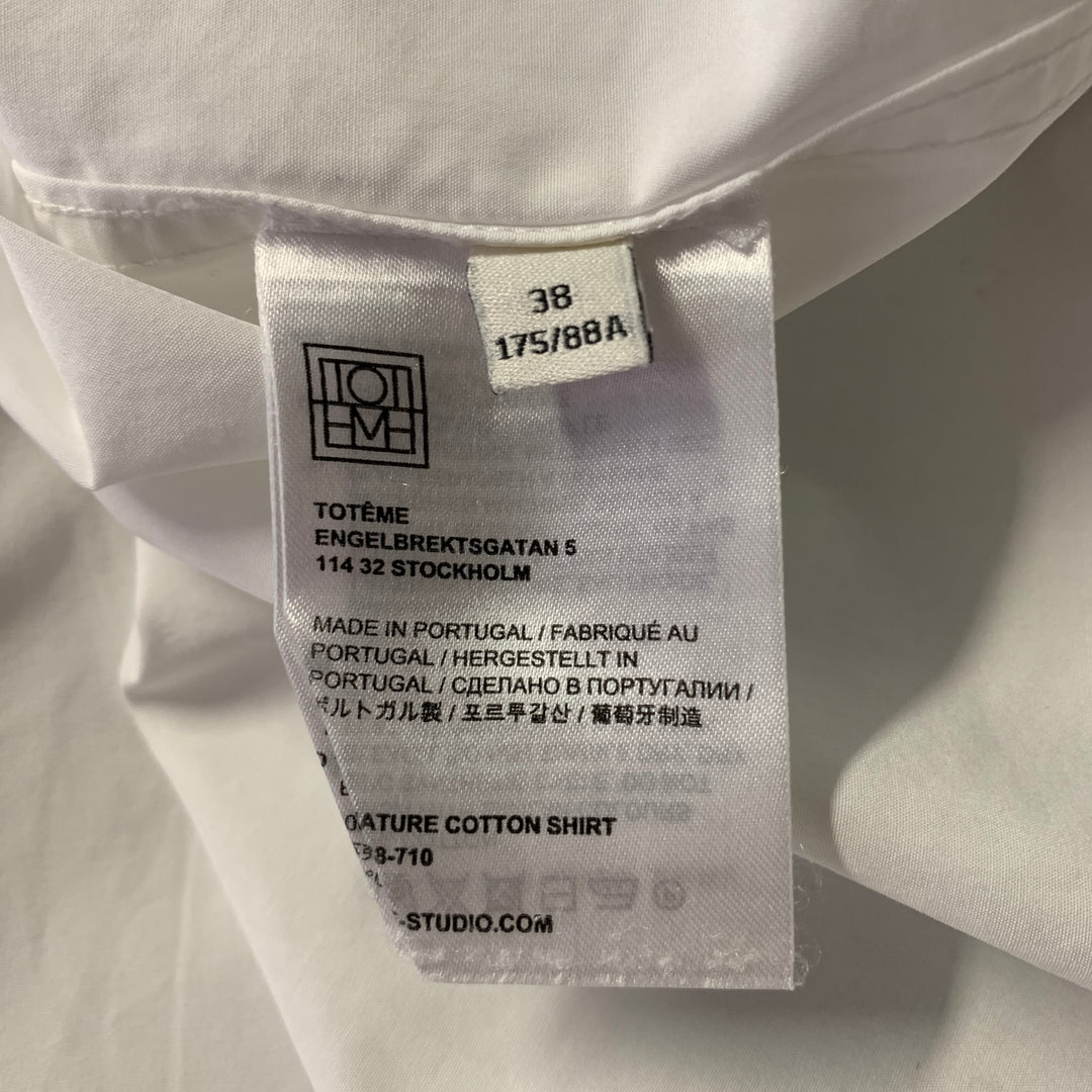 TOTEME Size 8 White Cotton Shirt
