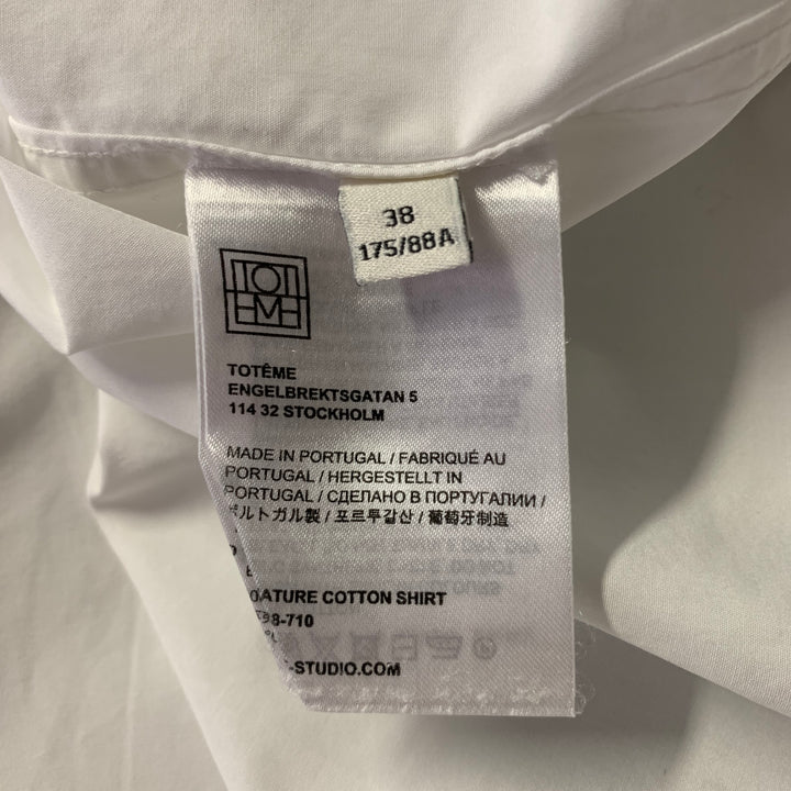 TOTEME Size 8 White Cotton Shirt