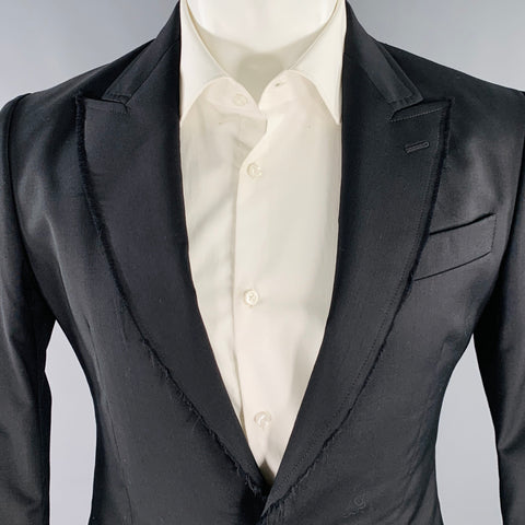 VIVIENNE WESTWOOD Size 36 Black Wool Single Breasted Sport Coat