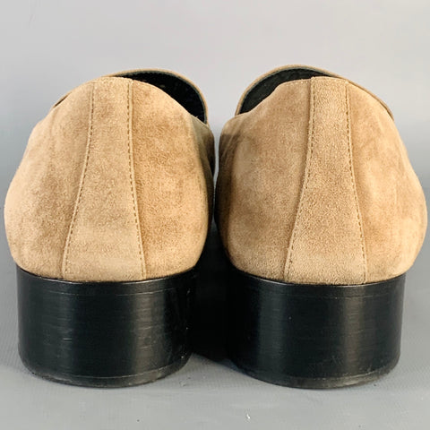 GIUSEPPE ZANOTTI Size 11 Camel Suede Slip On Loafers