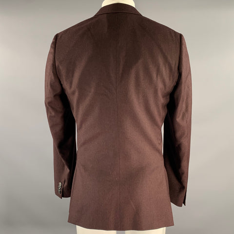 PAUL SMITH Chest Size 42 Burgundy Heather Wool Cashmere Notch Lapel Sport Coat