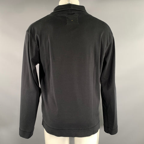 MARGARET HOWELL Size M Black Cotton High Collar Pullover