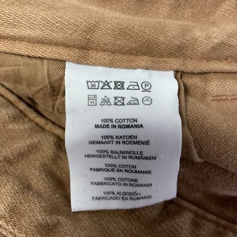 DRIES VAN NOTEN Size 36 Brown Cotton Straight Fit Pants