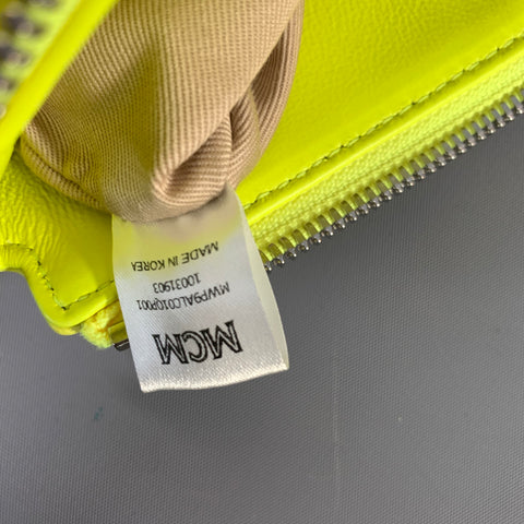 MCM SS2019 Pink Neon PVC Metallic Tote Bag