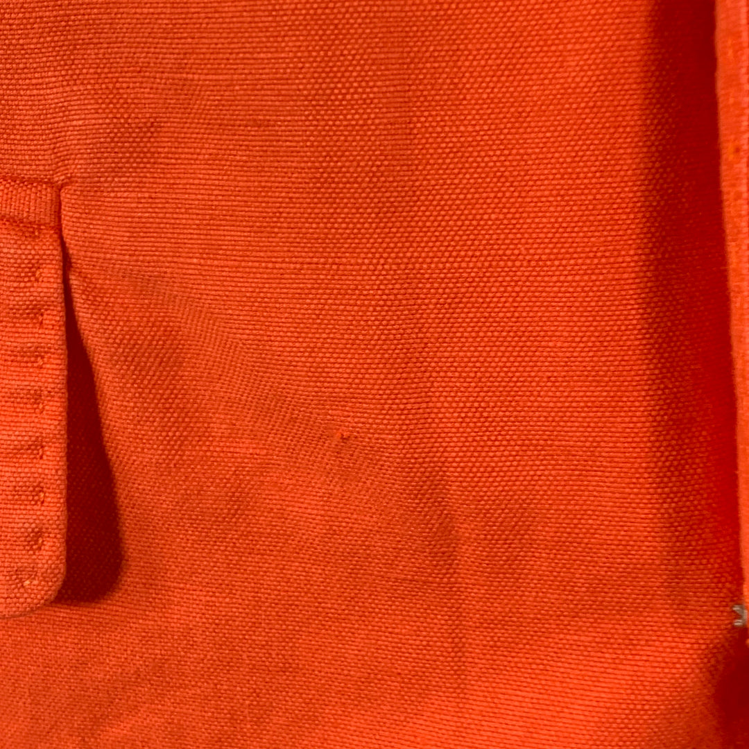 RALPH LAUREN Size 4 Orange Linen Cotton Notch Lapel Jacket Blazer