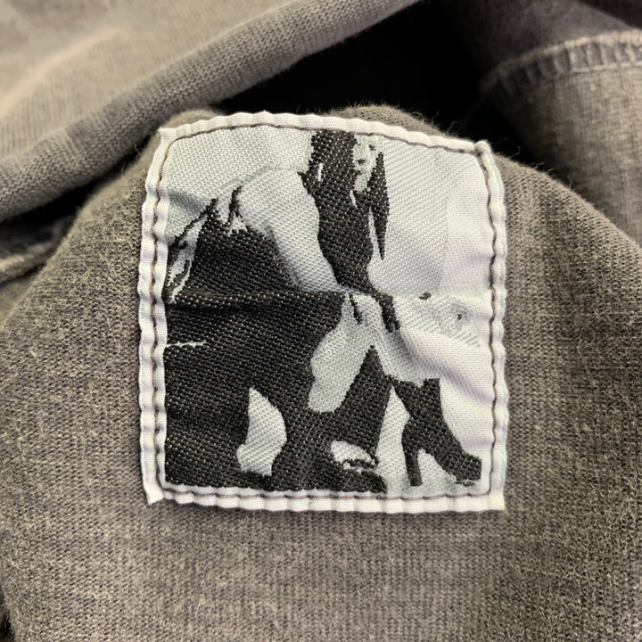 DRKSHDW Size S Grey Cotton Drop Crotch Drawstring Casual Pants