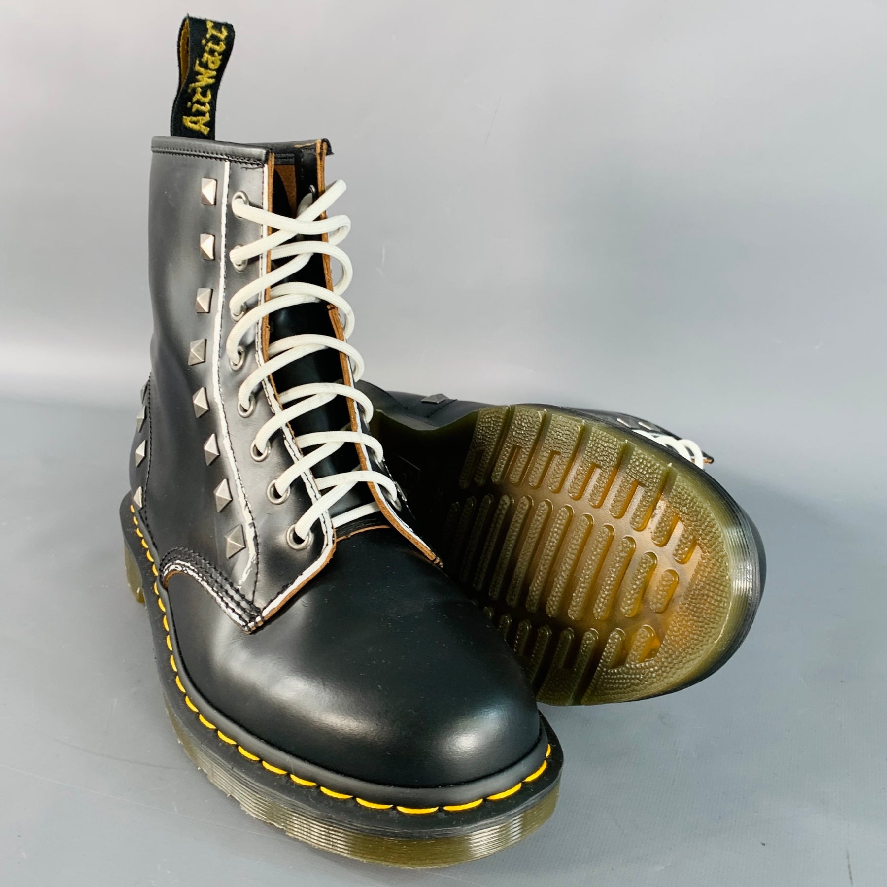 Dr. Marten Calvin Ankle Boot  US11, EU45 AW004 Doc Martens Dr Combs J AW004 Black Combat Boots Canvas Zip  main image 4