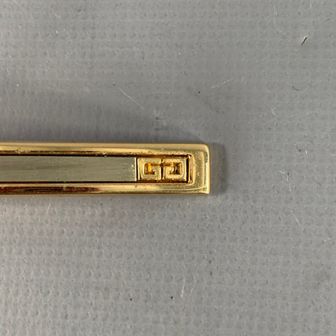 GIVENCHY Gold Silver Metal Cuff Links Tie Clip Set