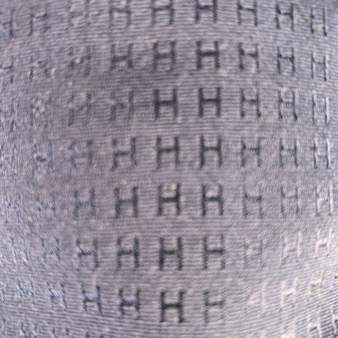 HERMES Navy Monogram Silk Tie