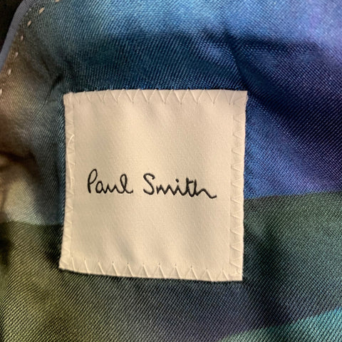 PAUL SMITH Size 42 Regular Orange Black Velvet Cotton Shawl Collar Sport Coat
