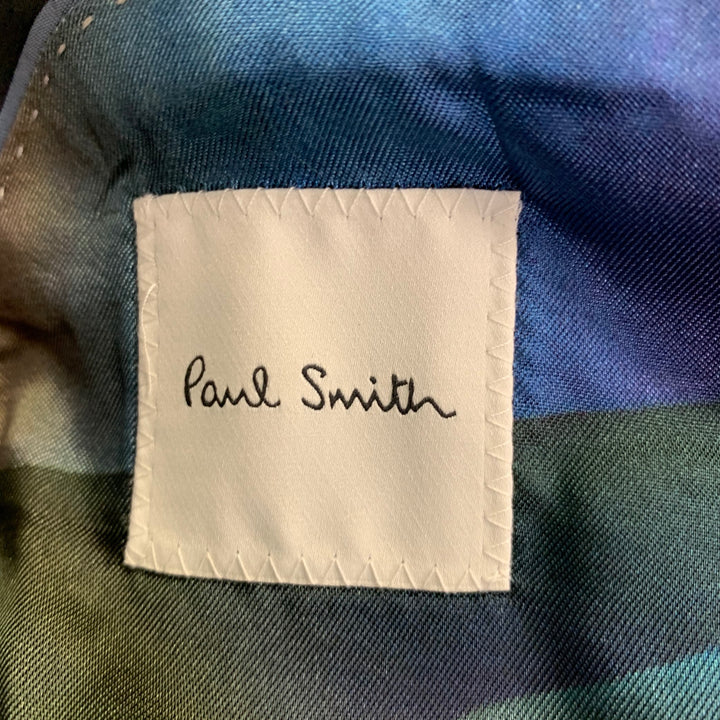 PAUL SMITH Size 42 Regular Orange Black Velvet Cotton Shawl Collar Sport Coat